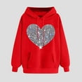 thumbnail image 1 of Goodtrade8 Womens Valentine Sweatshirts Holiday Gift Love Heart Long Sleeve Valentine Long Sleeve Sweatshirts for Women Casual Crewneck Pullover, 1 of 4