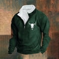 thumbnail image 1 of Goodtrade8 Zip Mock Neck Mens Tops Long Sleeve Graphic Half Zipper Long Sleeve Casual Mens Sweatshirts, 1 of 3
