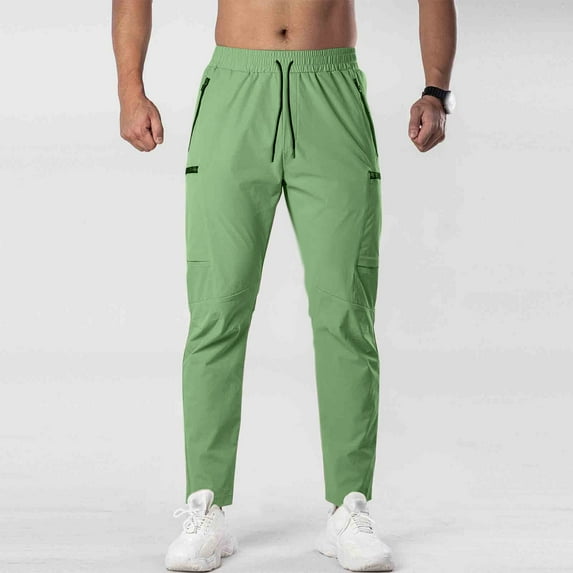 Goodtrade8 Zipper Pockets Big and Tall Sweatpants for Men Baggy Athletic Elastic Waist Activewear Joggers Gym Men's Pants