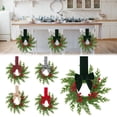 thumbnail image 1 of Goodw7 Christmas Tree Decorations, Artificial French Wreath with Red Berries, Delicate Bow Ribbon Small Wreath Ornament for Indoor Festive, 1 of 6