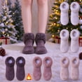 thumbnail image 1 of Goodw7 Cozy Fuzzy Socks for Women, Winter Warm Fleece Lined Slipper Socks with Double Layer Turnover Cuff, Soft Thick Floor Socks for Home Bedroom Lounging, 1 of 6