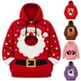 thumbnail image 1 of Goodw7 Dog Cat Carrier Hoodie for Women Christmas, Oversized Pet Pouch Sweatshirt with Kangaroo Pocket, Cozy Pullover for Holiday Errands and Lounging, 1 of 9