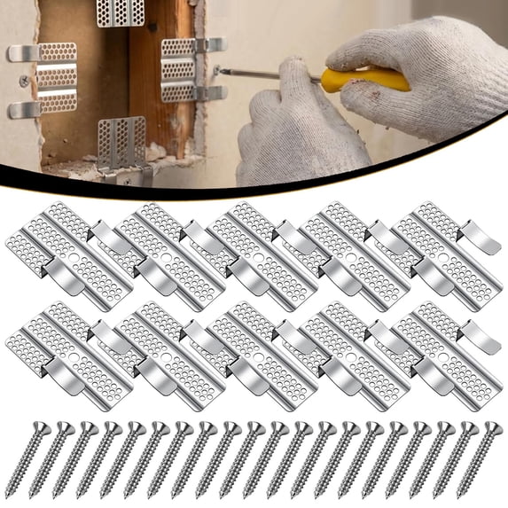 Pathc Wall Goodw7 Drywall Hole Repair Clips, Heavy Duty Stainless Steel Patch ...