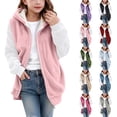 thumbnail image 1 of Goodw7 Girls Hooded Sleeveless Fleece Vest, Zip Up Flannel Waistcoat with Pockets, Warm Soft Outerwear for Fall Evenings and Nights, 1 of 5