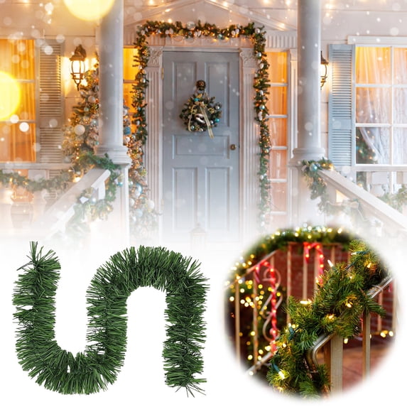 Goodw7 Greenery Garland, Artificial Ivy Vine Wreath for Christmas Wedding, Flexible Garland for DIY Craft Wrapping Shelf Fireplace Mantel
