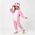 thumbnail image 1 of Goodw7 Hooded Fleece Romper Pajamas, Front Button Bunny Onesie with Soft Warm Coral Fleece and Elastic Cuffs for Party Photoshoot and Nightwear, 1 of 7
