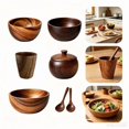thumbnail image 1 of Goodw7 Natural Acacia Wood Bowl, Versatile Large Serving Bowl for Salad Fruit Cereal Soup, Sturdy Wooden Mixing Bowl for Kitchen and Home Dining, 1 of 5