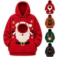 thumbnail image 1 of Goodw7 Women Oversized Pet Pouch Sweatshirt, Christmas Dog Cat Carrier Hoodie with Kangaroo Pocket, Cozy Pullover for Outdoor Walks and Lounging, 1 of 9