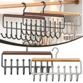 thumbnail image 1 of Goodw7 Wooden Wave Hanger for Closet, 8 Hook Space Saving Clothes Rack with Swivel Hook, Multifunctional Organizer for Belts Ties Scarves in Bedroom Dorm Apartment, 1 of 6