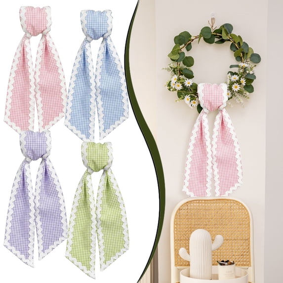 Goodw7 Wreath Sash for Front Door, Wavy Edge Polyester Ribbon for Wreath Garland Decor, Versatile Sash Ribbon for Holiday Wedding Home Doorway