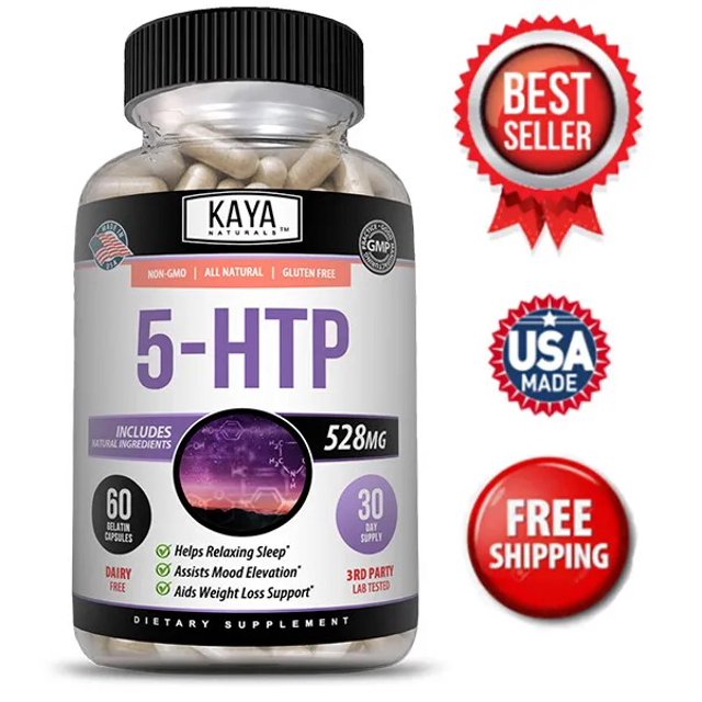 Goodwell 5HTP 60Ct, Serotonin Support for Sleep and Stress, Supports Weight Loss, 5HTP