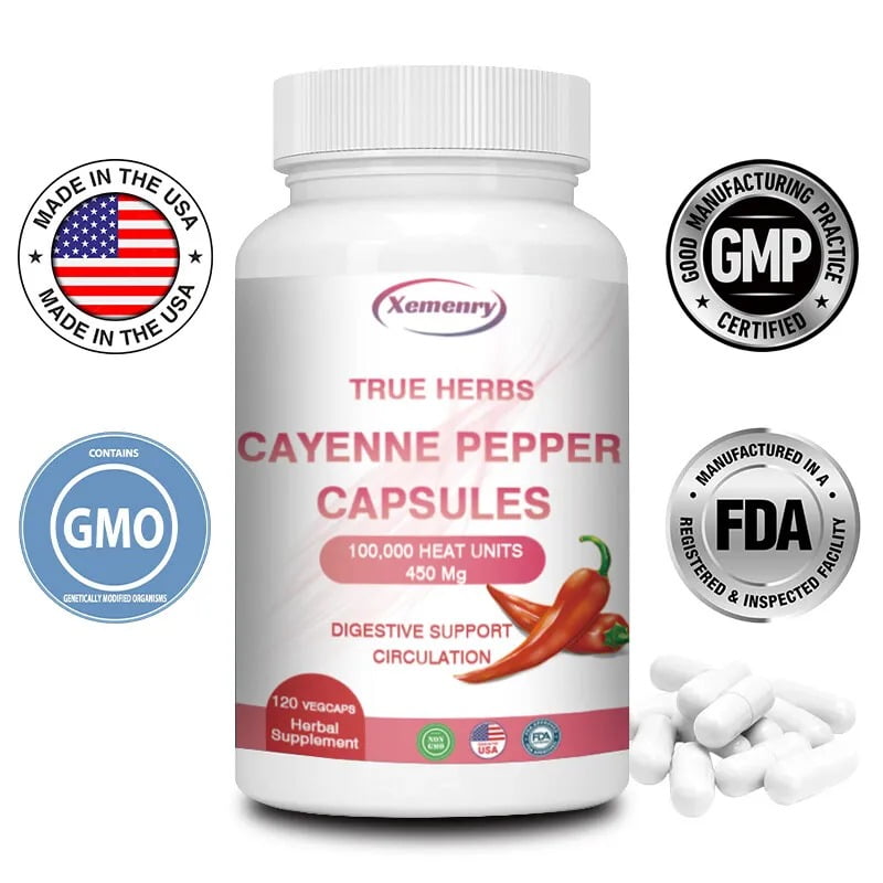 Goodwell Cayenne Pepper Capsules 450mg Weight Loss,Suppress Appetite