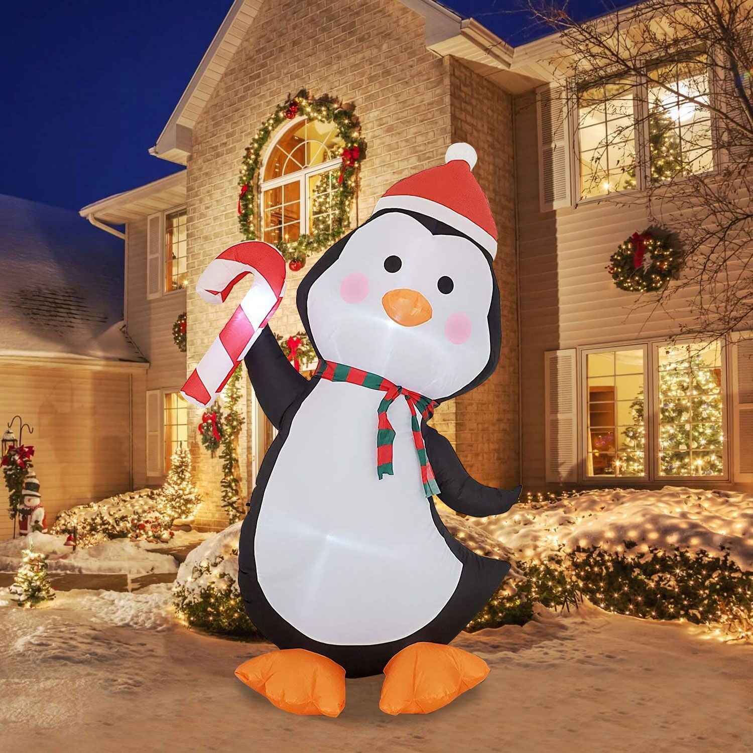 Goodwill 5Ft Cute Airblown Christmas Inflatables - Penguin LED Yard ...