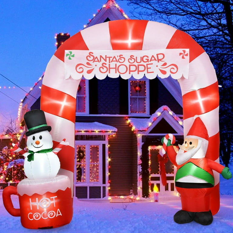 8ft 2024 Inflatable Arch Christmas Santa Snowman Archway Outdoor Indoor Holiday