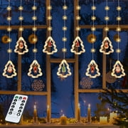 Goodwill Christmas String Lights, 10 ft 120 LED Christmas Window Lights, Waterproof Copper Twinkle Light, Hanging Novelty Xmas Tree Home Garden Party Decor