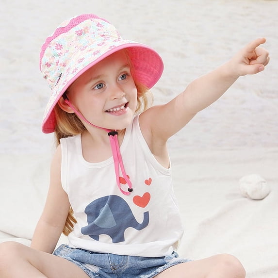 Goodwill Girls Sun Hat Baby Beach Hats Boys UPF 50+ Kids Summer Protection Cap Toddler Breathable Caps Wide Brim Neck Flap