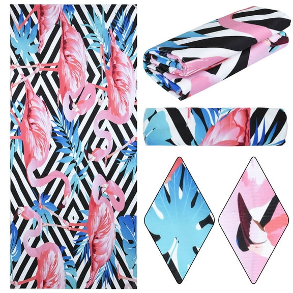 Goodwill Microfiber Beach Towel, Large 60"*27", Flamingo Fast Quick Dry,Cool Travel Pool Towel, Ideal Gift for Women Men, Mom Dad, Best Friend Boyfriend Girlfriend