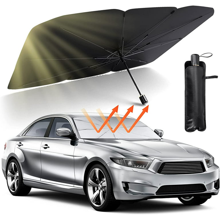 Goodwill Umbrella Sunshade for Car Blocks UV Rays Sun Visor Protector  Sunshade for Interior Protection, Foldable Car Shade Front Windshield, Fits  Most
