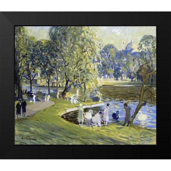 Goodwin, Arthur Clifton 23x20 Black Modern Framed Museum Art Print Titled - Public Garden, Boston