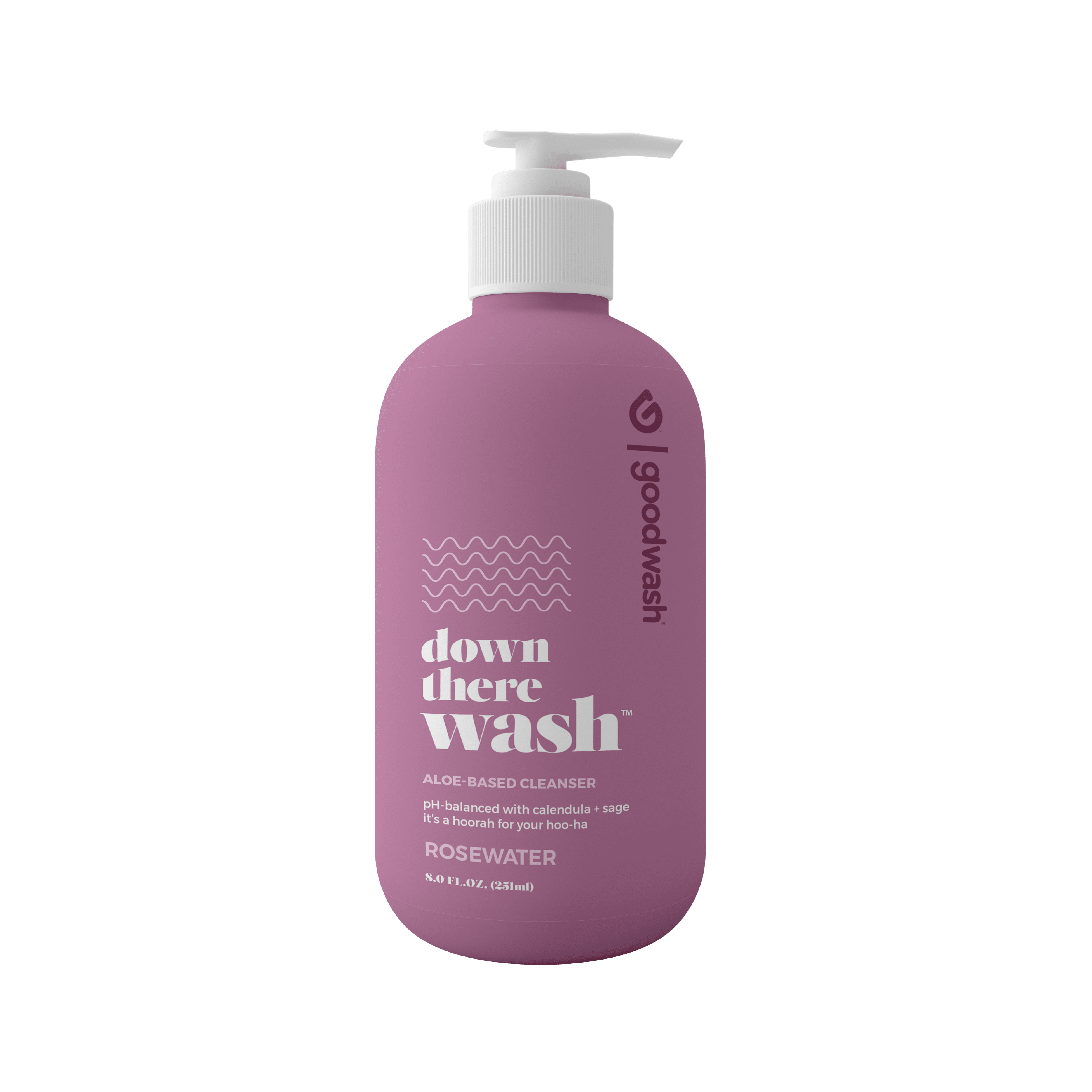 Goodwipes Down There Wash, Feminine Hygiene Wash, Rosewater Scented, 8.5oz
