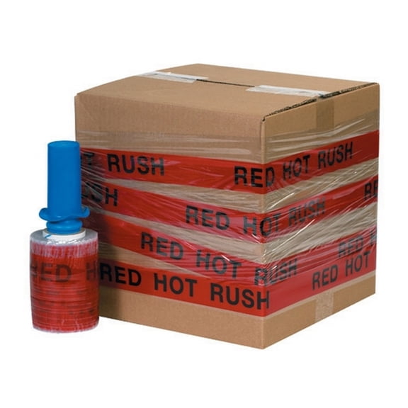 Goodwrappers&Reg; Identi-Wrap "Red Hot Rush" 5" X 80 Gauge X 500' Roll (6 Roll/Case)