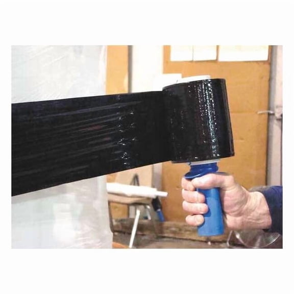 Stretch Wrap, 5" W x 1000 ft. L, 80 ga, Cast Style, Black, Standard Duty 15A880