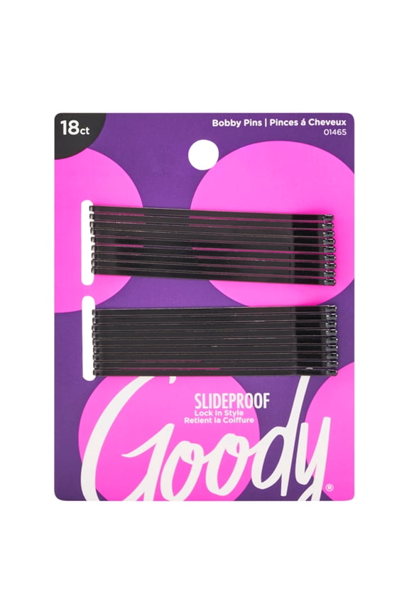 18 Count 3 Inch Black Bobby Pins for All Hair Types