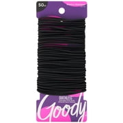 Goody 43776 Ouchless Hair Elastics, Black; No Pull, No Breakage, Tangle-Free Hold for Fine Hair; 50 Count; Long-Lasting Ponytail Holders for Women