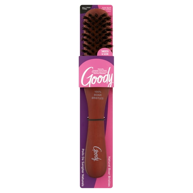 Goody Boar Brush, Smooth Style, Natural Boar Bristles, 1 Ct - Walmart.com