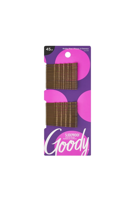 ® Slideproof Metallic Bobby Pins, Brown 45 CT
