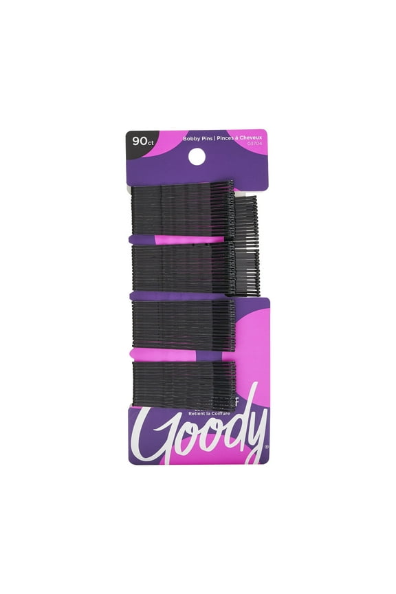 Bobby Pins, Slide Proof Grip, Secure Hold Hair Pins, for All Ages, Black, 90 Ct