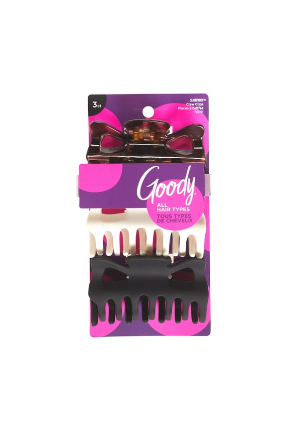 Classic Large Claw Clips 3 Ct Neutral Colors