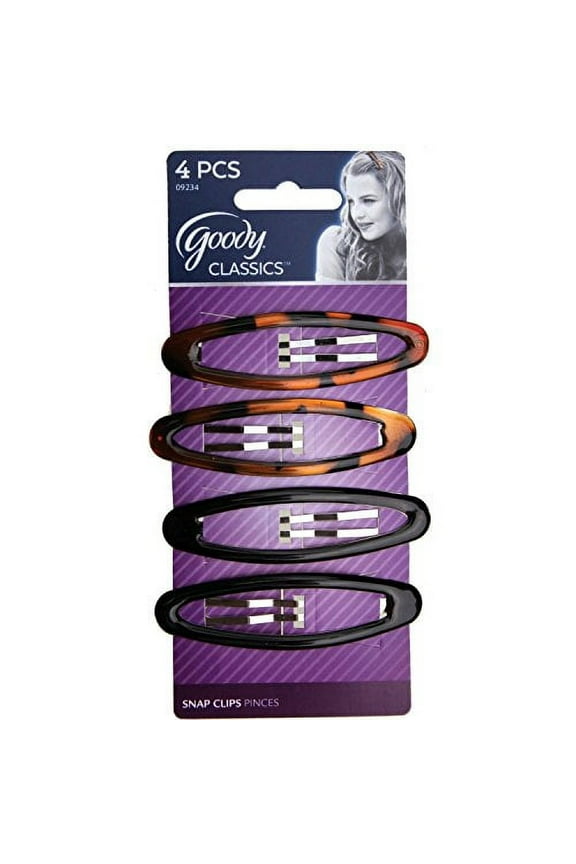 Classics Big Oval Epoxy Contour Clips, Assorted - 3 Packs Of 4 Count = 12 Clips