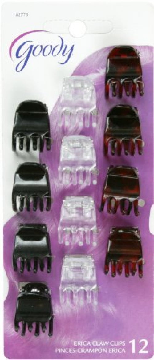 Goody Classics Claw Hair Clip, 3 Prong Mini, 12 Count (Pack of 3)