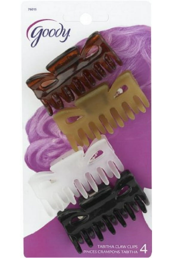 Classics Claw Hair Clip, Medium, 4 Count (Pack of 3)