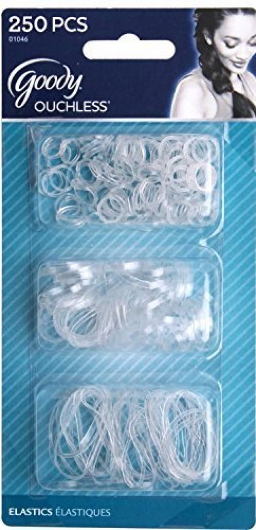 Goody Classics Polybands Elastic, Multi 250 On Clear, 0.649 Ounce (3-Pack)