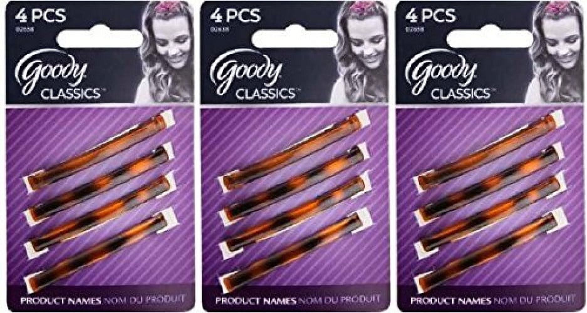 Goody Classics Stay Tight Barrette Mock Tort, 2" 4 Count Barrettes