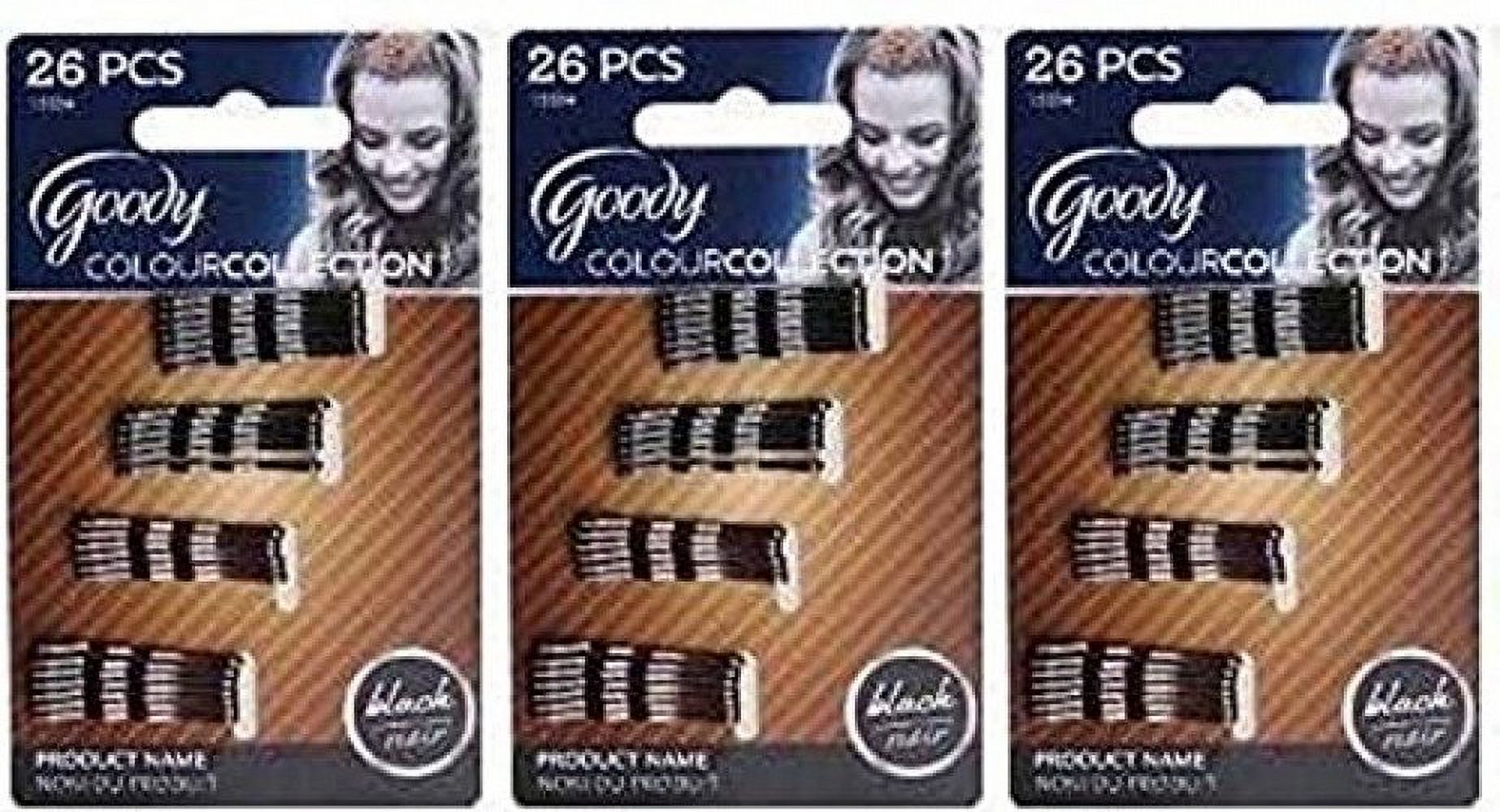 Goody Colour Collection Mini Bobby Pins Metallic - Color: Black- 3 Packs of 26 Count = 78 - image 1 of 2