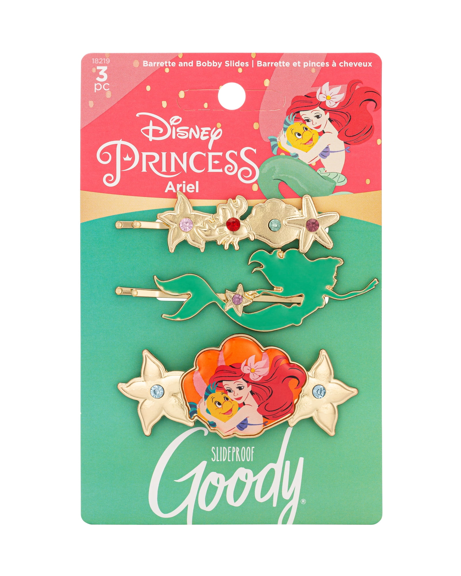 Goody® Disney® Ariel Slideproof® Barrette and Bobby Slides, 3 CT