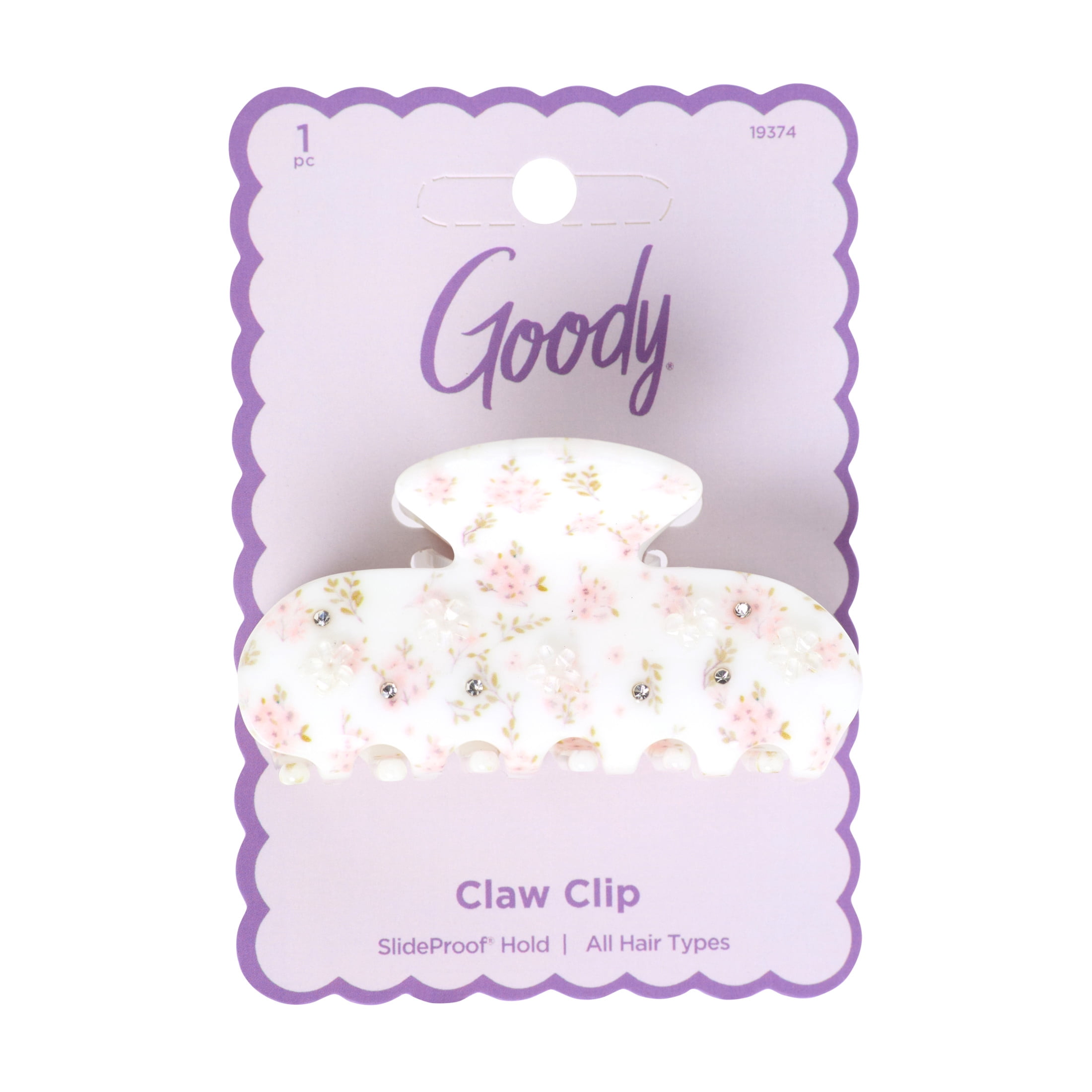 Goody Faux Fleur Claw Hair Clip, Small Floral Print, 1 Count  display picture 2