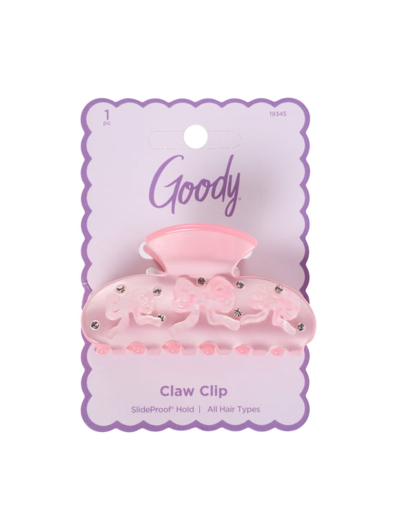 Faux Fleur Claw Clip Hair Accessory Pink Ribbons for Teens and Adults 1 Count