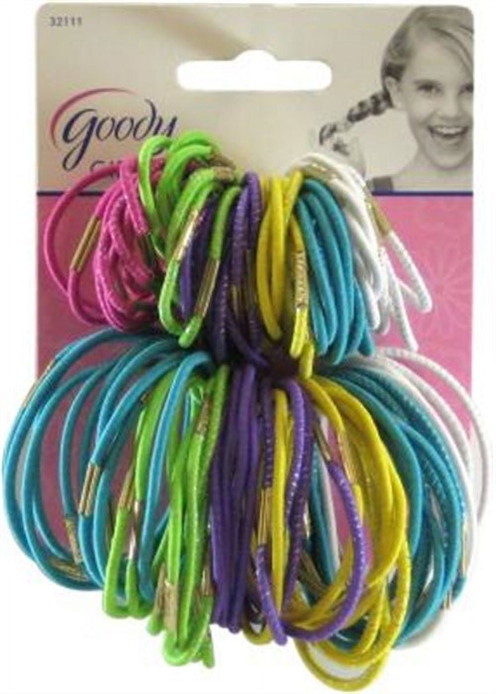 Goody Girls Classic Elastic Hair Ties, 100 count, Assorted Colors