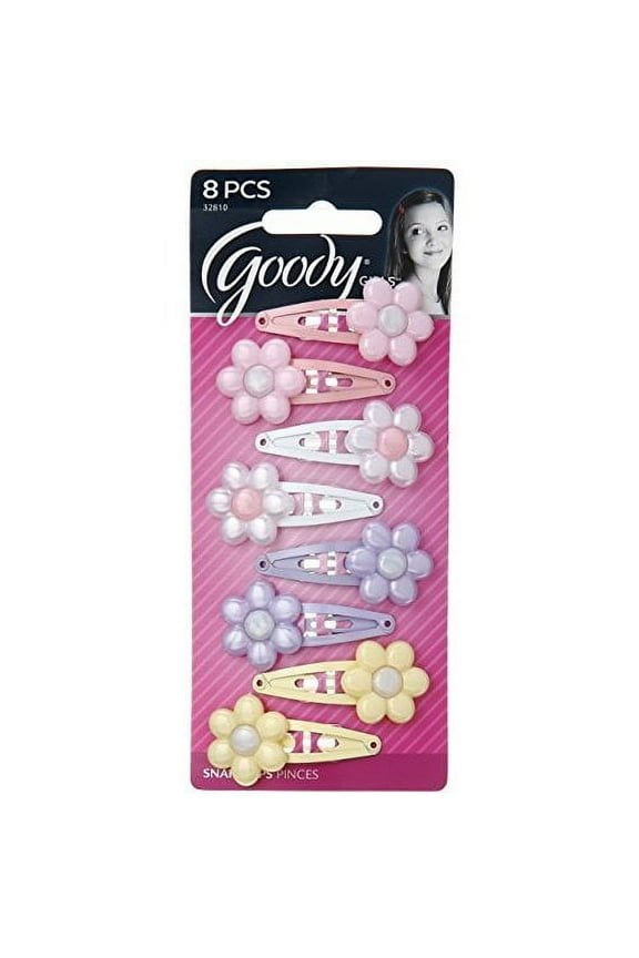 Girls Daisy Charmed Contour Clips, 8 Count