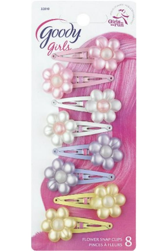 Girls Daisy Charmed Contour Hair Clips, 8 Count (Pack of 2)