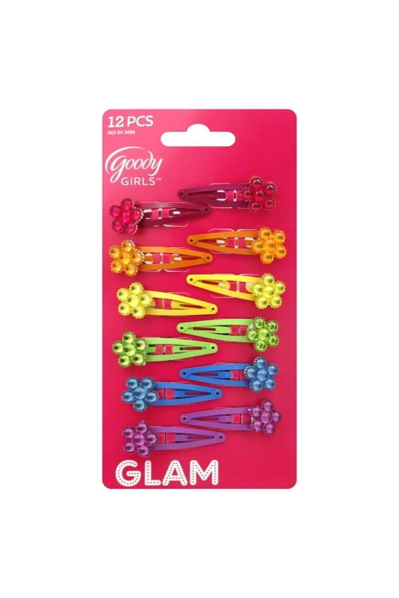 Jeweled Flower Contour Clip, 12 ct