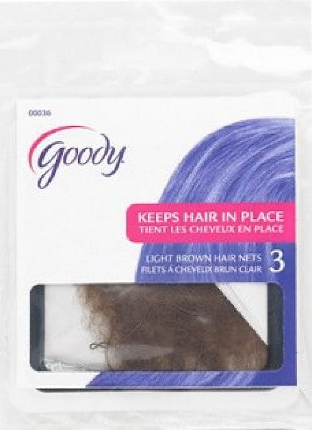 Goody Hair Net, Light Brown, 3 Packs = Of 9 Hair Nets