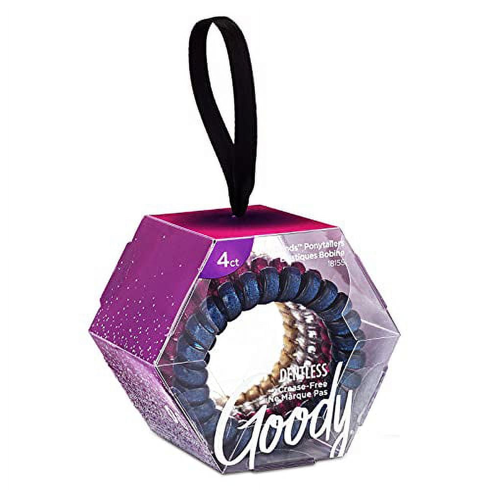Goody Holiday Ball Coils 4 Count, Assorted Jelly Bands Ponytailers