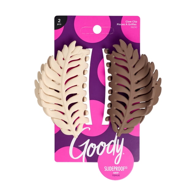Goody Leaf Claw Clips, SlideProof Grip®, Comfortable Hold, White ...