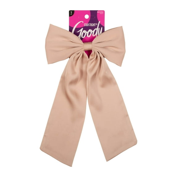 Goody Luxe Satin Bow Barrette, Champagne, 1 ct