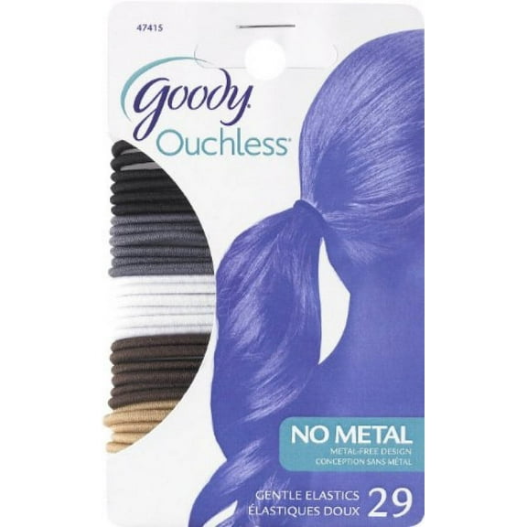 Goody Ouchless Braided Elastics, Neutral, - 2 Packs Of 29 Count = 58 Count